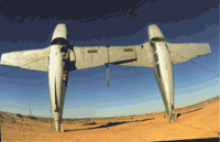 planes sculpture  in desert
