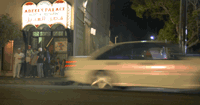 car drives past